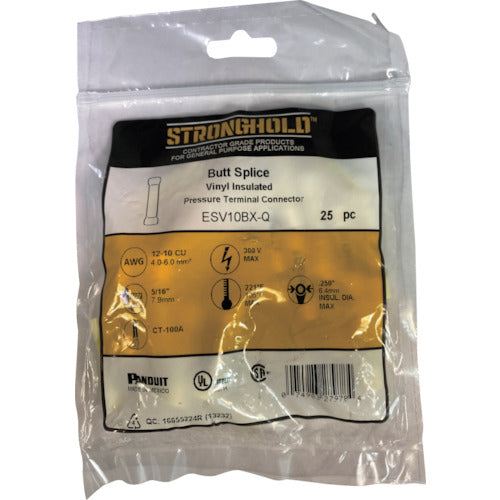 스트롱 홀드 비닐 절연 피복 부착 압착 슬리브(대칭용) 전선 사이즈:AWG12~10/3.5~5.5sq 25개들이 ESV10BX-Q ESV10BX-Q 1봉
