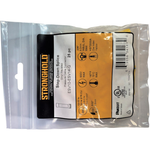 스트롱 홀드 Step Down 비닐 절연 피복 부착 압착 슬리브(대칭용) 전선 사이즈: AWG12~10/AWG16~14 25개들이 ESV10-ESV14-Q ESV10-ESV14-Q 1봉투
