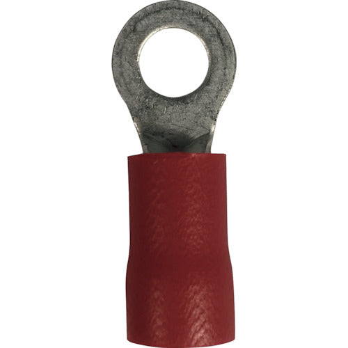 ストロングホールド　ビニール絶縁被覆付圧着端子（丸形）　電線サイズ：ＡＷＧ８／８ｓｑ　取付ネジ：Ｍ４　２５個入り　ＥＶ８−８Ｒ−Ｑ　EV8-8R-Q　1 袋