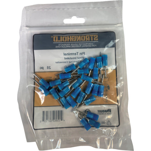 스트롱 홀드 비닐 절연 피복 부착 핀 압착 단자 전선 사이즈: AWG16~14/1.25~2sq 핀 사이즈: 1.8mm 25개들이 EV14-P47B-Q EV14-P47B-Q 1봉지