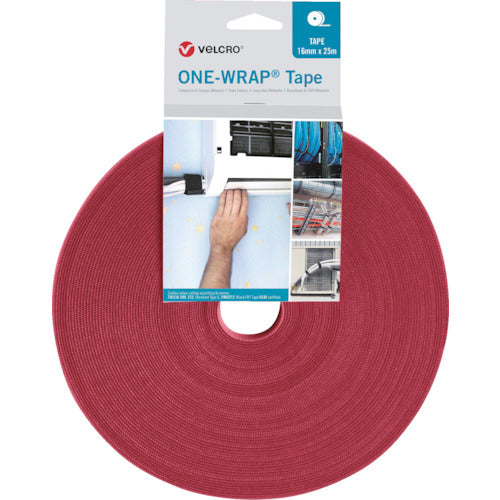 Velcro Velcro [R] ONE-WRAP [R] Tape Width 10mm x Length 25m Red VEL-OW64105 1 roll