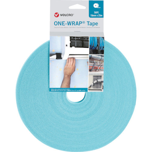 벨크로 벨크로[[R상]] ONE-WRAP[[R상]] 테이프 폭 25mm×길이 25m 아쿠아 VEL-OW64162 1권