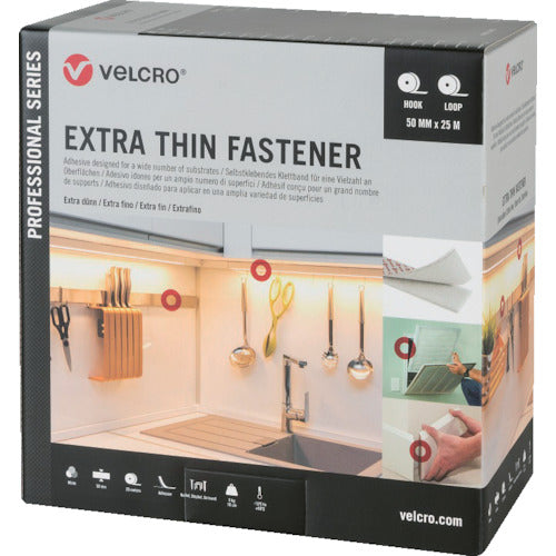 ヴェルクロ　ＶＥＬＣＲＯ［［Ｒ上］］結束テープ　極薄タイプ　幅５０ｍｍ×長さ５ｍ　黒　VEL-PS20018　1 巻