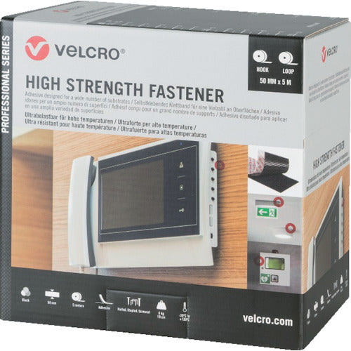 ヴェルクロ　ＶＥＬＣＲＯ［［Ｒ上］］結束テープ　強力係合タイプ　幅５０ｍｍ×長さ５ｍ　黒　VEL-PS20009　1 巻