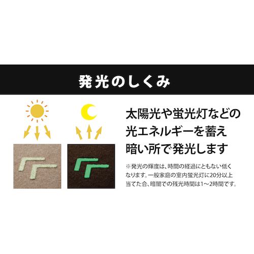 Sanko Adhesive Luminous Guidance Mat, 3 Sheets, KO-25, 1 Bag