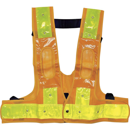 Mizukei LED safety vest for full harnesses can be worn King size Yellow/Yellow Red LED 5941163 1 piece