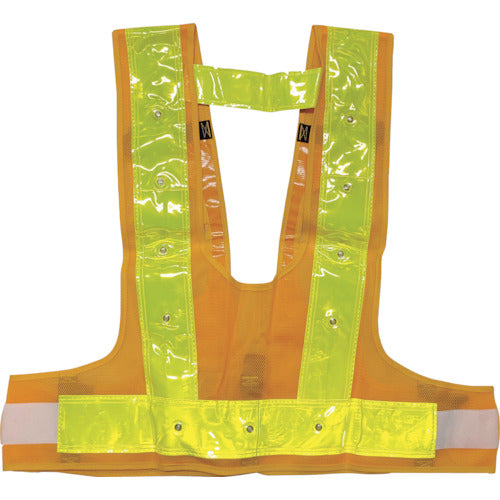 Mizukei LED safety vest for full harnesses can be worn King size Yellow/Yellow Red LED 5941163 1 piece