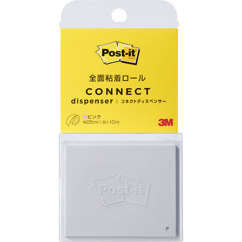 ３Ｍ　ポスト・イット　全面粘着ロール　コネクトディスペンサー　２５ｍｍ　ピンク　PTR-25P-CDS　1 個
