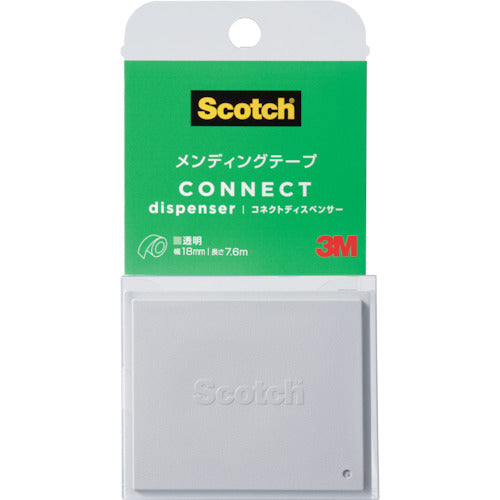 3M Office Tape Scotch Mending Tape Connect Dispenser 18mm x 7.6m CM18-CDS 1 pc
