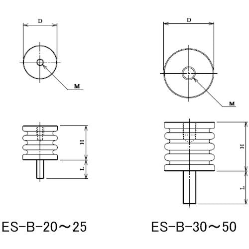 カメダ　ＥＳスペーサー　難燃性　ボルト・ナットタイプ　ES-B-25-VO　1 個