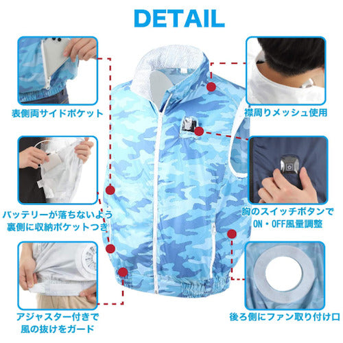 室谷　ＫＡＺＥＫＵＲＵ　ファン付きウェア　ネイビー　４Ｌー５Ｌサイズ　MT3000-NAVY/4L-5L　1 着