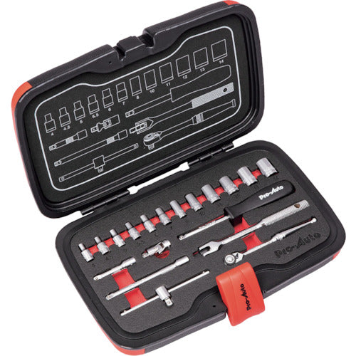 Pro-Auto 1/4DR. 19PC Socket Wrench Set PA2019 1S