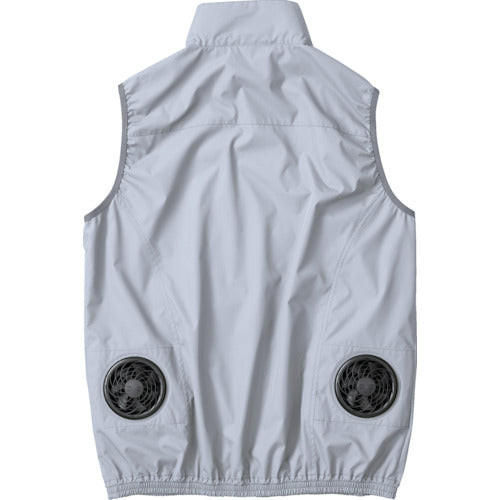 空調服　遮熱タチエリ空調ベスト　シルバー　４Ｌ　KU92140K30S6　1 着