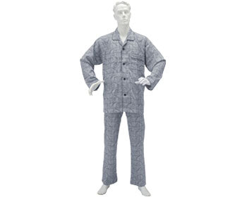 Easy pajamas (patterned, smooth) (top and bottom set) for men / No.805 LL Gray 1 piece
