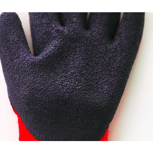 ＴＲＵＳＣＯ　防寒天然ゴム手袋　裏起毛タイプ　レッド　ＸＬサイズ　WG171R-XL　1 双