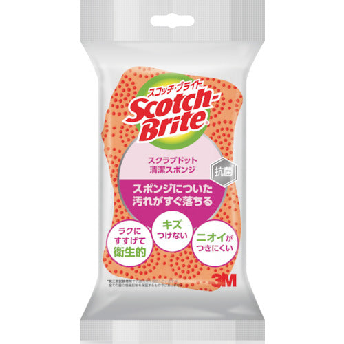 ３Ｍ　スコッチ・ブライト　スクラブドット清潔スポンジ（オレンジ）　SDS-02KE　1 個
