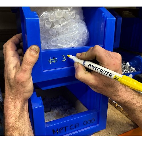 Markal 산업용 수성 마커 PAINT-RITER 레드 97402 1 개