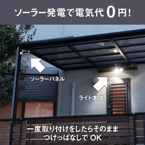 RITEX 5W 3-bulb free-arm type LED solar sensor light S-330L 1 unit