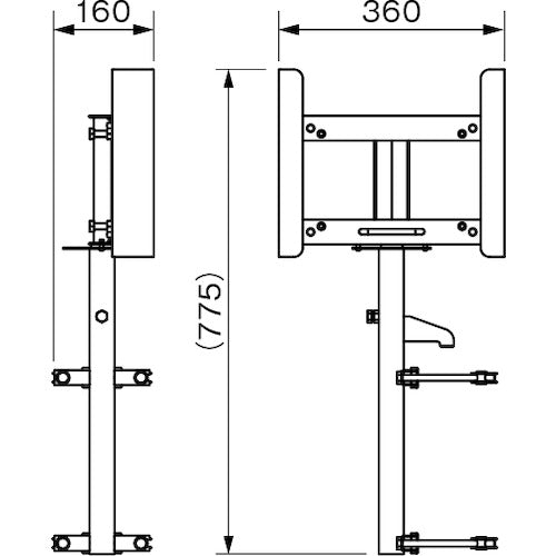 １２３　ブロー枠用サインホルダー（ドブメッキ）　SBH-1ZN-B　1 台