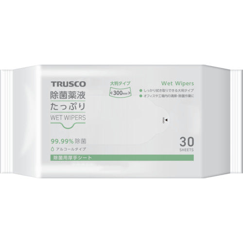 TRUSCCO 살균 약액 충분히 젖은 와이퍼 대형 30 장 TJYTW-30 1 PK