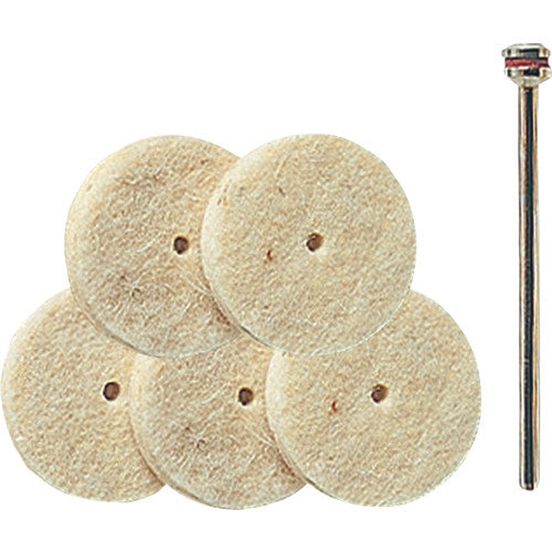 PROXXON Micro Grinder Tool Pure Wool Buff 5 Pieces (with Shaft) 26798 1 S