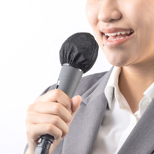 SANWA 부직포 마이크 커버(100장들이) MM-SPHMC1BK 1봉