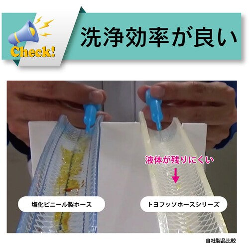 토요쿠스 부드러운 불소 호스(약품・식품용) 도요후소 소프트 호스 내경 25mm×외경 33mm 길이 10m
