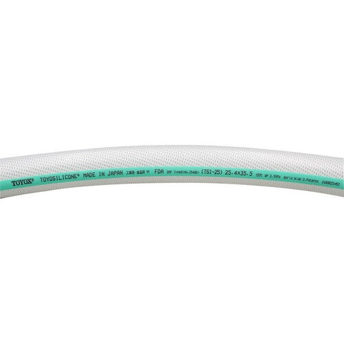トヨックス　耐熱・食品用耐圧ホース　トヨシリコーンホース　内径６．３ｍｍ×外径１２．３ｍｍ　長さ５ｍ　ＴＳＩ−６−５　TSI-6-5　1 巻