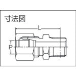 フジトク　黄銅製ハーフユニオン　Φ６×１／４Ｂ　銅管用　くい込み継手　GC-6X1/4B　1 個