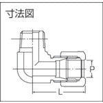 フジトク　黄銅製ハーフエルボ　Φ６×１／４Ｂ　銅管用　くい込み継手　GL2-6X1/4B　1 個