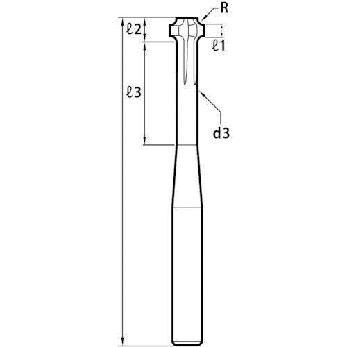 Water Mills Back Countersink R Chamfer Mills R1.0 6.6D x 100 TiAlCN WMRC08066L35R10 1 piece