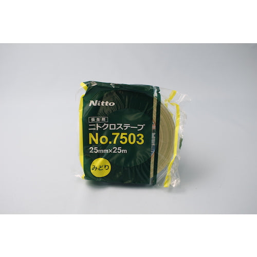 Nitto Masking Cloth Adhesive Tape No. 7503 25mm x 25m Green NO7503X25GR 1 roll