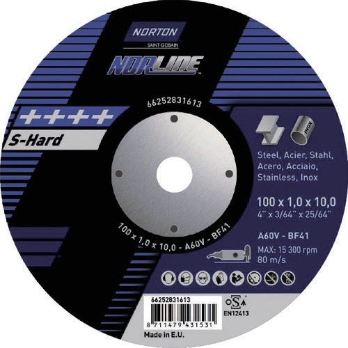 ＮＯＲＴＯＮ　切断砥石ＸＴイノックス　2TW100XTA10N　25 枚