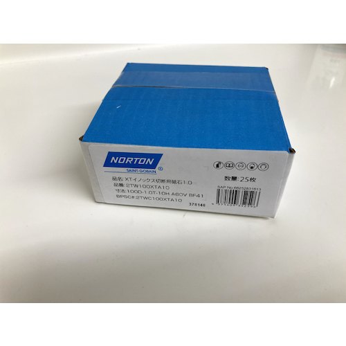 ＮＯＲＴＯＮ　切断砥石ＸＴイノックス　2TW100XTA10N　25 枚
