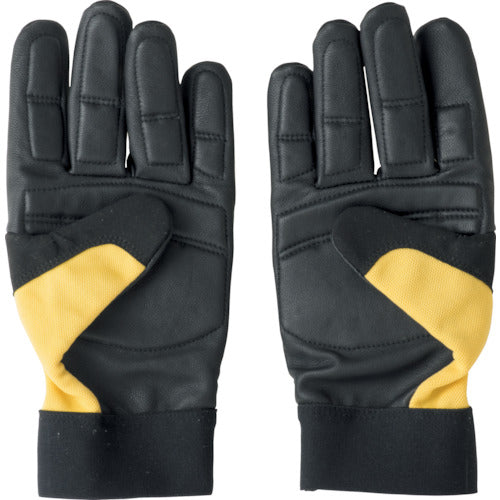 MAX Vibration Reduction Gloves (Natural Leather) Kaishinkun L Size MT889-L 1 pair