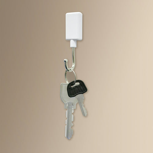 マグエックス　マグネットフラットフック（抗菌）Ｓ　白　MFH-1W　1 個