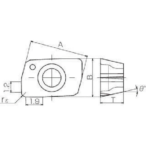 ダイジェット　ＱＭミル用チップ　ＤＨ１０２　YOHW060205ZER-12　10 個
