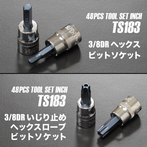 アストロプロダクツ　ツールセット　インチ（４８点組）　ＴＳ１８３　2012000001831　1 Ｓ