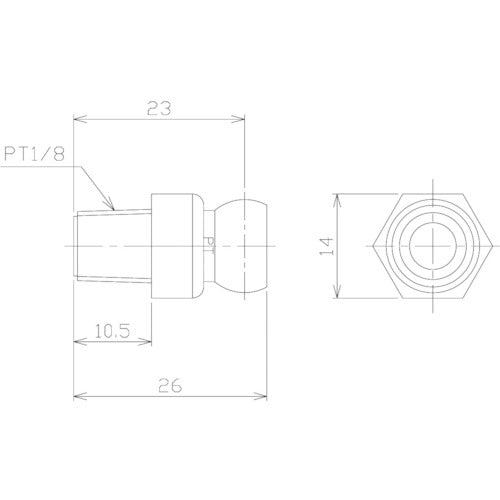NIKKI Coolant System 1/4 Connector PT1/8 2 pieces 82025(2) 1 bag