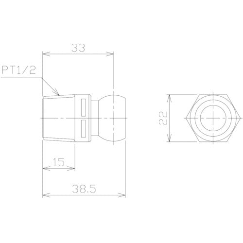 ＮＩＫＫＩ　クーラントシステム１／２　コネクター灰色　ＰＴ１／２　（２個入）　84045G(2)　1 袋