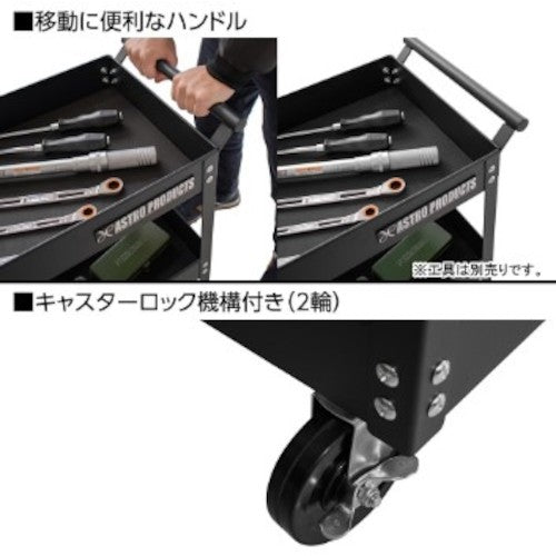 アストロプロダクツ　ツールワゴン　３段　ブラック　ＴＷ８４８　2003000008487　1 台