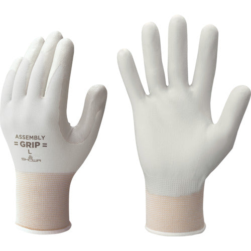 ＳＨＯＷＡ　ニトリルゴム背抜き手袋　Ｎｏ３７０組立グリップ　グレー　Ｌサイズ　NO370-L　1 双