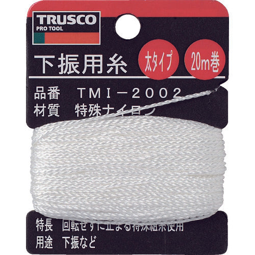 ＴＲＵＳＣＯ　下げ振り用糸　太２０ｍ巻き　線径１．２０ｍｍ　TMI-2002　1 個