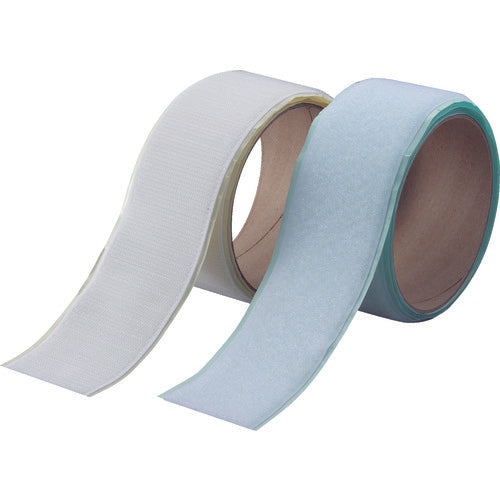 ＴＲＵＳＣＯ　マジックテープ［［Ｒ下］］セット裏面粘着幅５０ｍｍ長さ１ｍ白（１巻＝１セット）　TDP-MTS　1 Ｓ