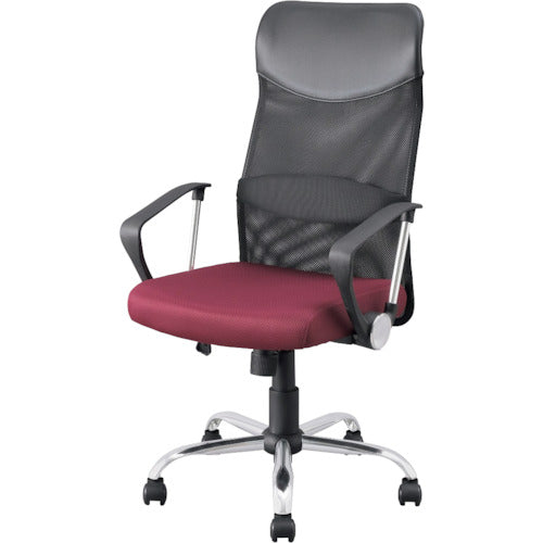 ＩＲＩＳ　５１７６６８　メッシュバックチェア　ハイバック　ＯＦＣーＭＢＨ−Ｒ　ボルドー　OFC-MBH-R　1 台