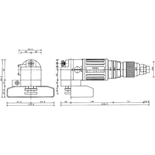 ＶＥＳＳＥＬ　エアーディスクグラインダーＧＴＤＧ１００　GT-DG100　1 台