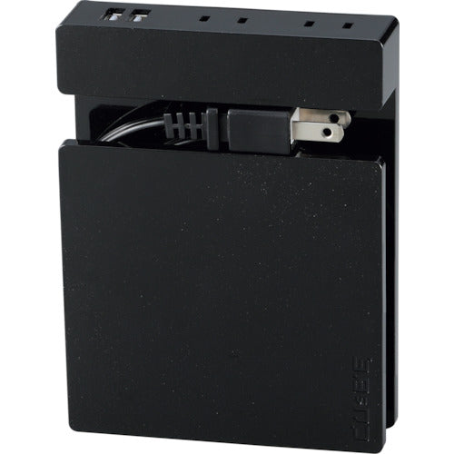 ハタヤ　【売切廃番】　ＵＳＢポート付延長コード　キュービー　パールブラック　SSS-01B　1 個