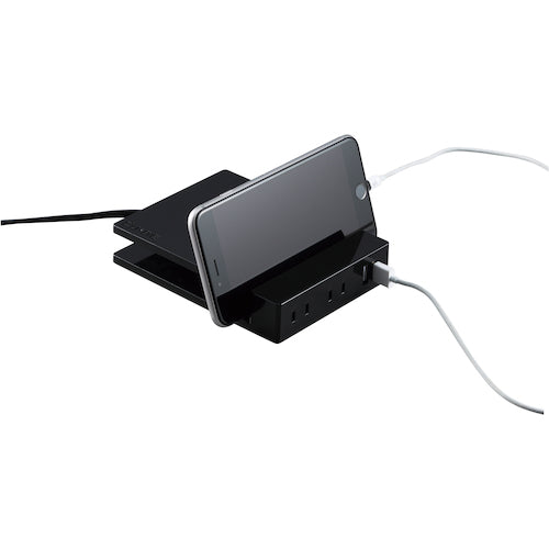 ハタヤ　【売切廃番】　ＵＳＢポート付延長コード　キュービー　パールブラック　SSS-01B　1 個