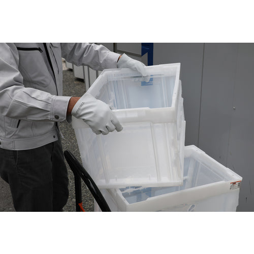 ＴＲＵＳＣＯ　袖なし革手袋　クレスト牛革製　フリーサイズ　ホワイト　TYK-KW　1 双