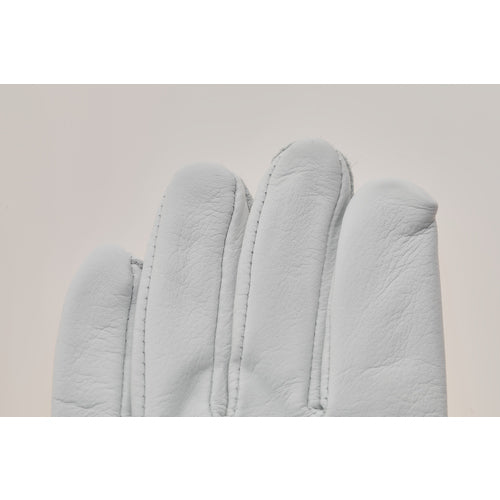 ＴＲＵＳＣＯ　袖なし革手袋　クレスト牛革製　フリーサイズ　ホワイト　TYK-KW　1 双